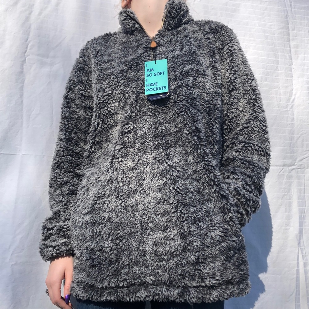 Grey super soft zip jacket